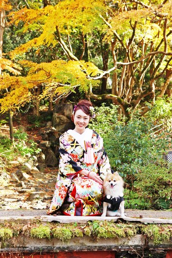 [京都ロケーション]お子様と愛犬と一緒に和装フォトウェディングが実現